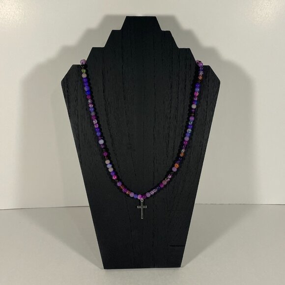 Set of Necklaces! 7 Colors! Silver Cross Pendant! NWT! - Picture 6 of 8